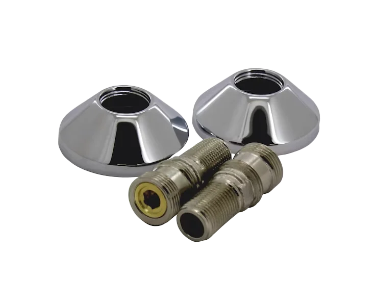Straight connector with flange