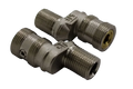 Eccentric connector pair with shut-off, G1/2-G3/4, ecc. D16