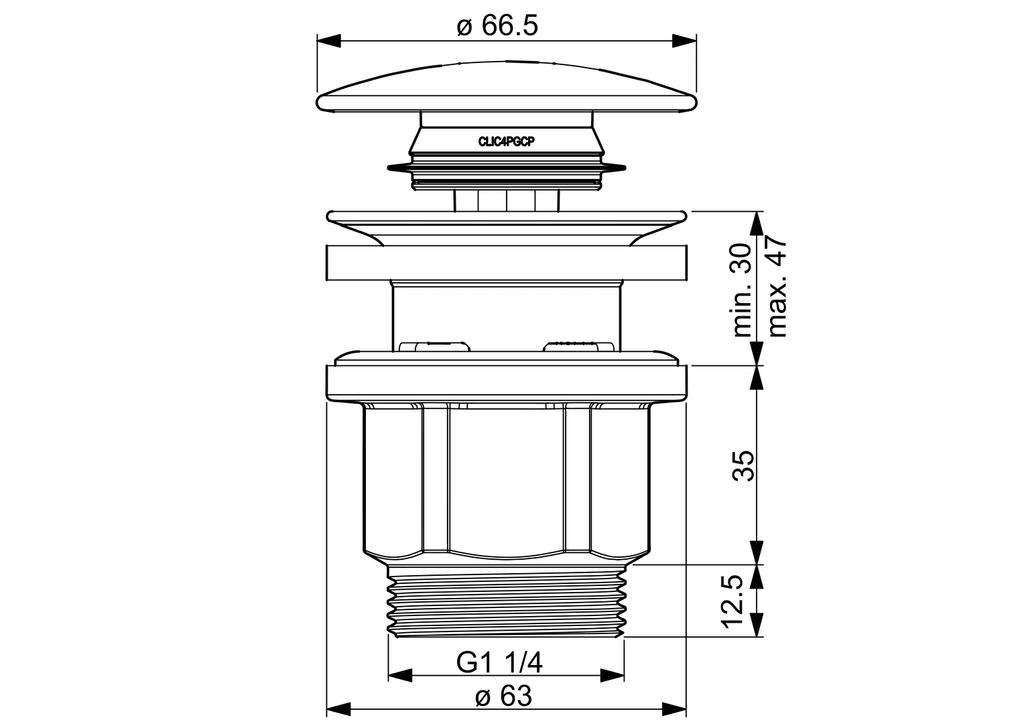 Oras - Rapid pop-up waste 200060