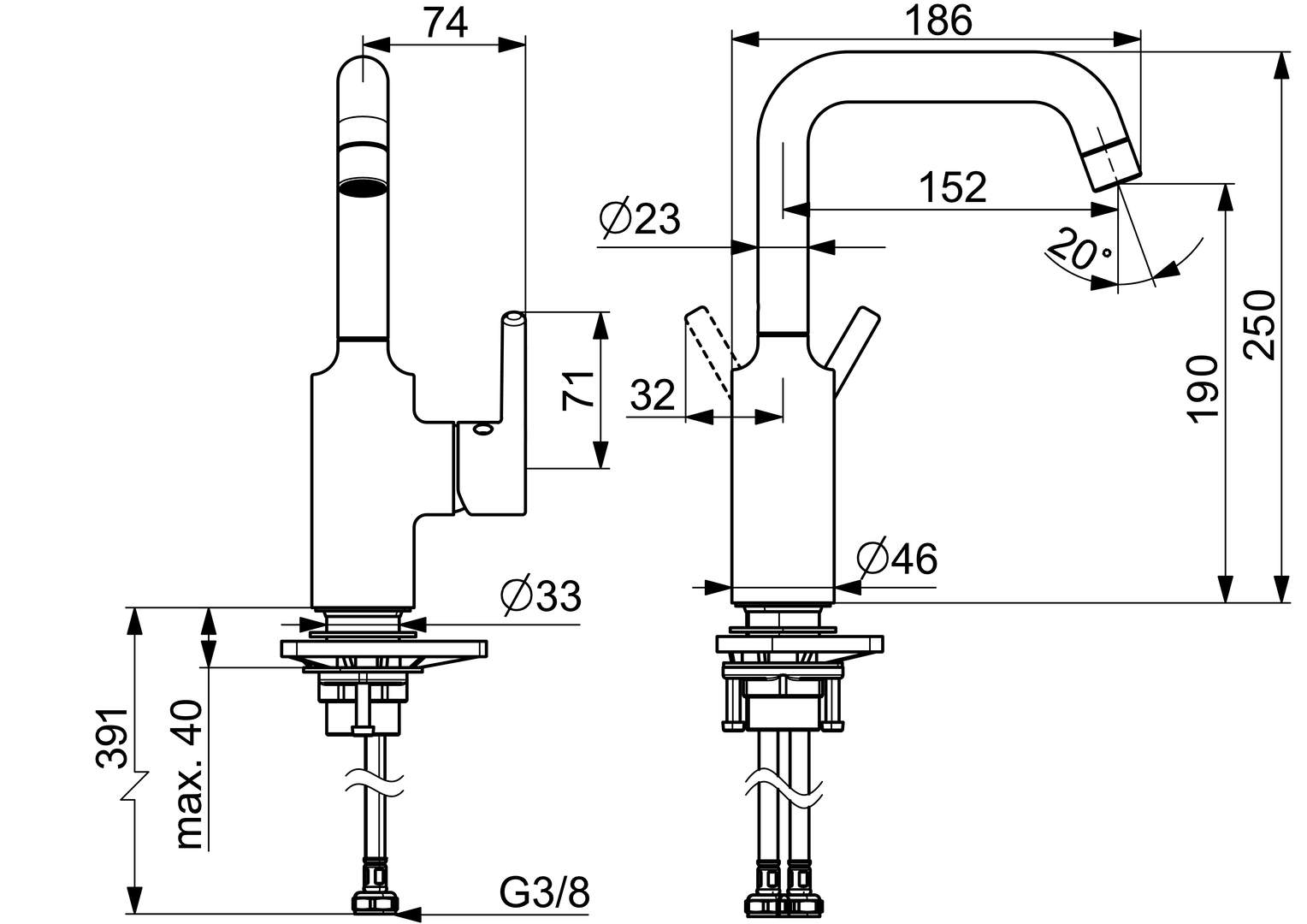 Oras Optima - Washbasin faucet 2611AF